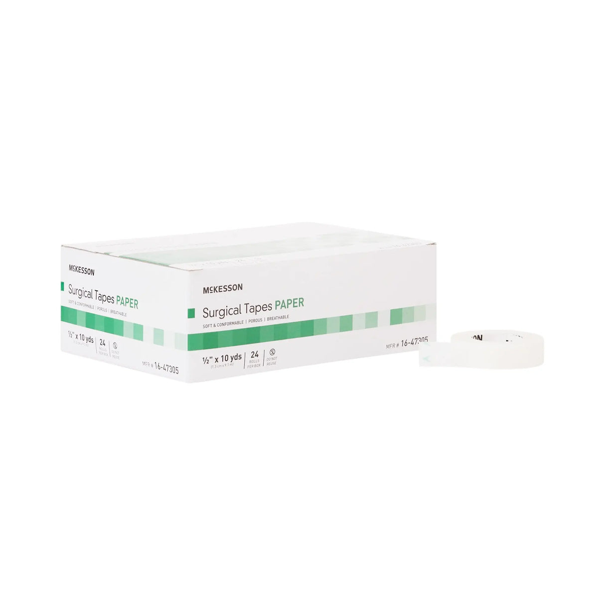 McKesson Paper Medical Tape, 1/2 Inch x 10 Yard, White McKesson