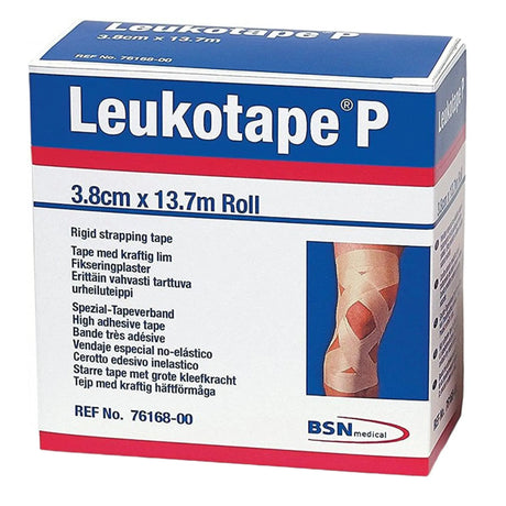 Leukotape® P Rayon / Zinc Oxide Orthopedic Corrective Tape, 1-1/2 Inch x 15 Yard, Beige Leukotape® P