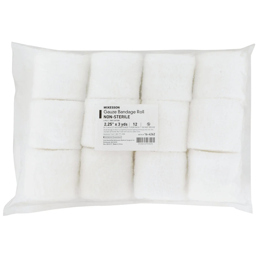 McKesson Fluff Bandage Roll, 2-1/2 Inch x 3 Yard, 6-Ply McKesson