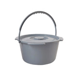 McKesson Commode Bucket With Metal Handle And Cover, 7-1/2 Quart, Gray McKesson