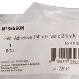 McKesson White Wool / Rayon Adhesive Orthopedic Felt Roll, 6 Inch x 2-1/2 Yard McKesson