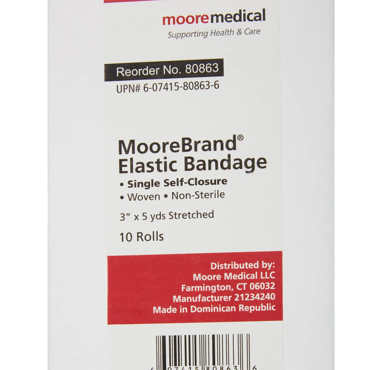 McKesson Single Hook and Loop Closure Elastic Bandage, 3 Inch x 4-1/2 Yard McKesson