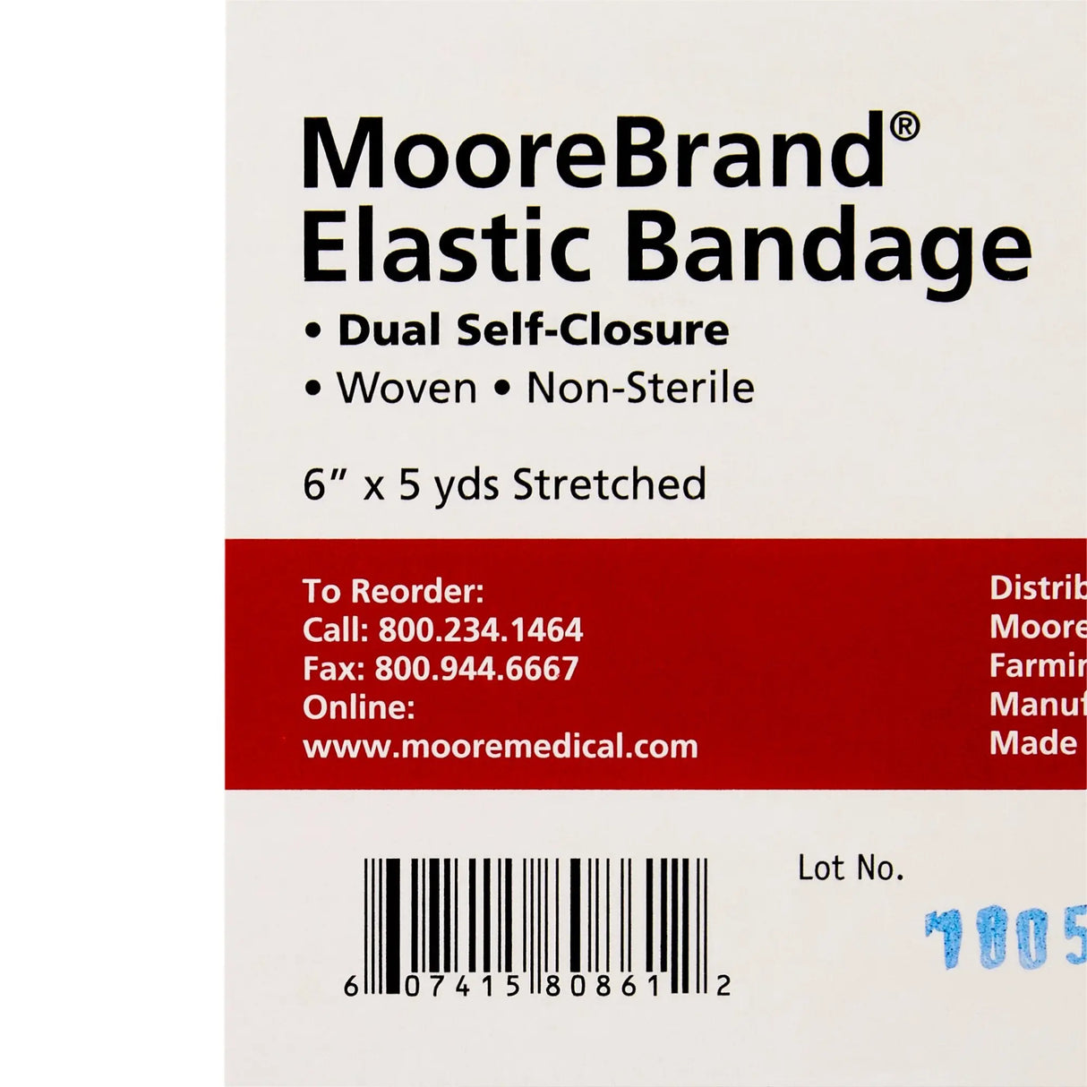 MooreBrand® Elastic Bandage, 6 Inch x 4-1/2 Yard McKesson