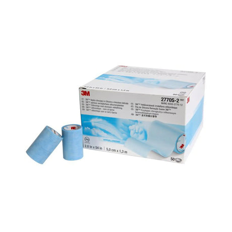 3M™ Micropore™ S Silicone Medical Tape, 2 Inch x 1-1/2 Yard, Blue 3M™ Micropore™ S