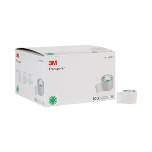 3M™ Transpore™ Plastic Medical Tape, 1 Inch x 1-1/2 Yard, Transparent 3M™ Transpore™