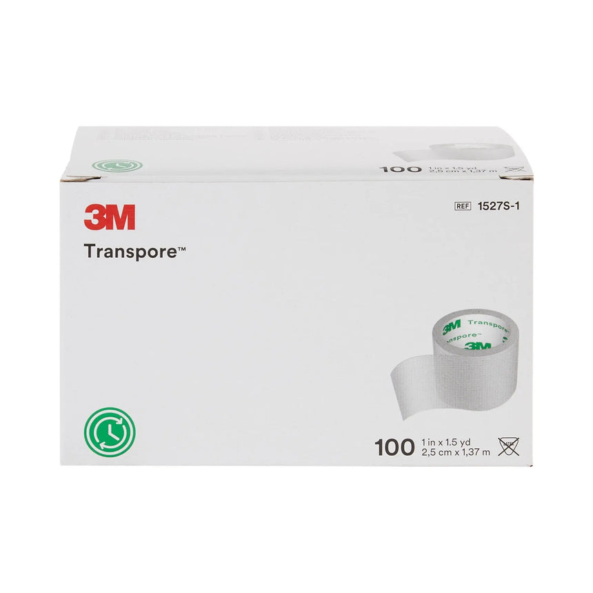 3M™ Transpore™ Plastic Medical Tape, 1 Inch x 1-1/2 Yard, Transparent 3M™ Transpore™