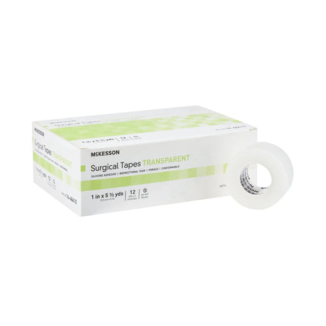 McKesson Silicone Medical Tape, 1 Inch x 5-1/2 Yard, Transparent McKesson