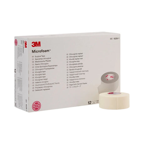 3M™ Microfoam™ Foam / Acrylic Adhesive Medical Tape, 1 Inch x 5-1/2 Yard, White 3M™ Microfoam™