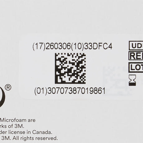 3M™ Microfoam™ Foam / Acrylic Adhesive Medical Tape, 3 Inch x 5-1/2 Yard, White 3M™ Microfoam™