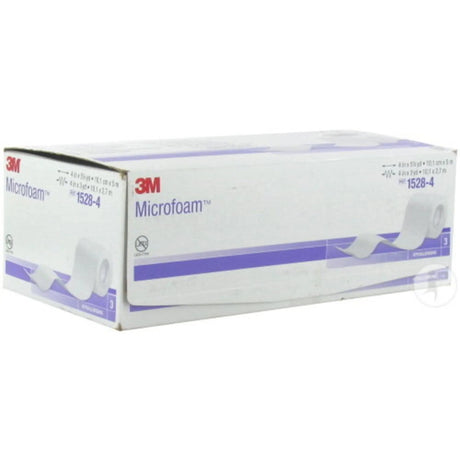 3M™ Microfoam™ Foam / Acrylic Adhesive Medical Tape, 4 Inch x 5-1/2 Yard, White 3M™ Microfoam™