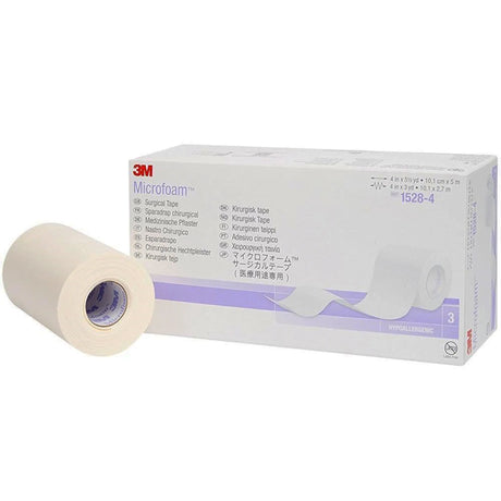 3M™ Microfoam™ Foam / Acrylic Adhesive Medical Tape, 4 Inch x 5-1/2 Yard, White 3M™ Microfoam™