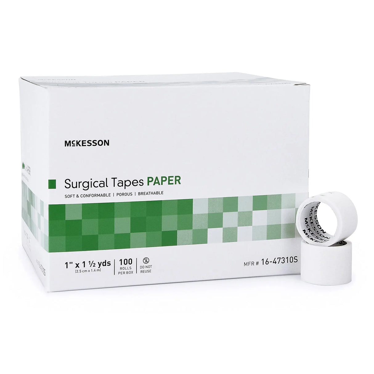 McKesson Paper Medical Tape, 1 Inch x 1-1/2 Yard, White McKesson