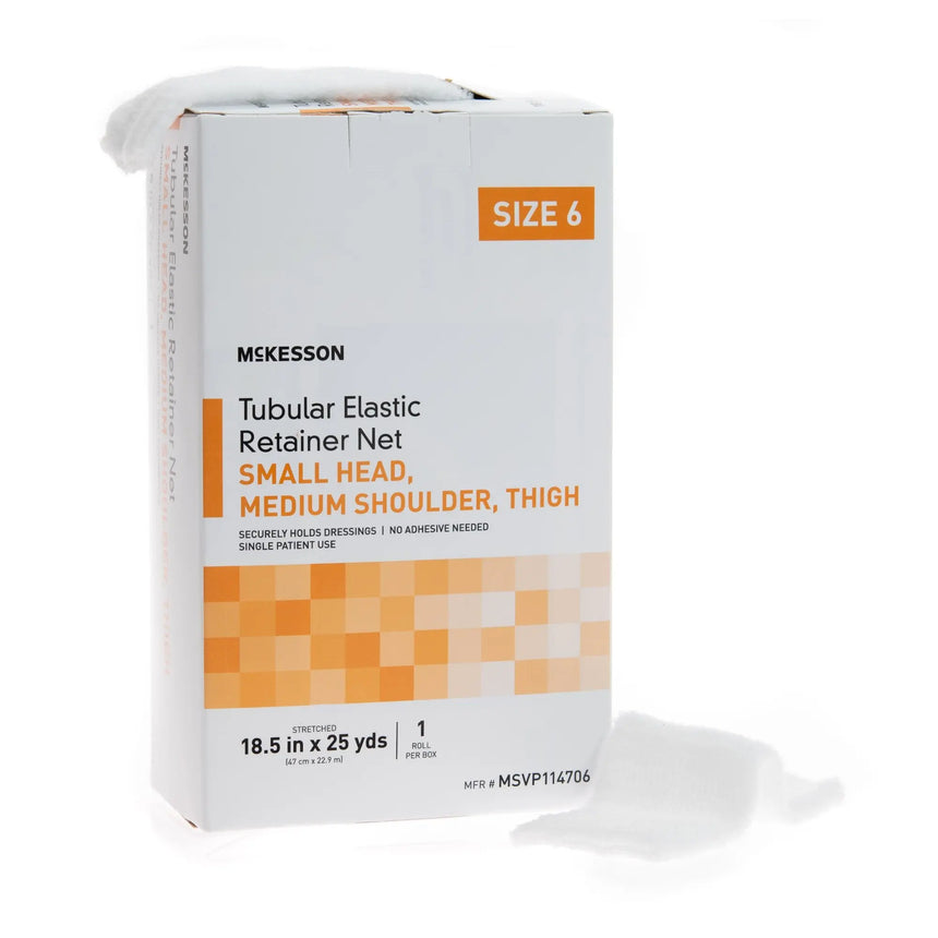 McKesson Tubular Bandage, Small Head, Medium Shoulder, Thigh, 18-1/2 inch X 25 yards, Size 6 McKesson
