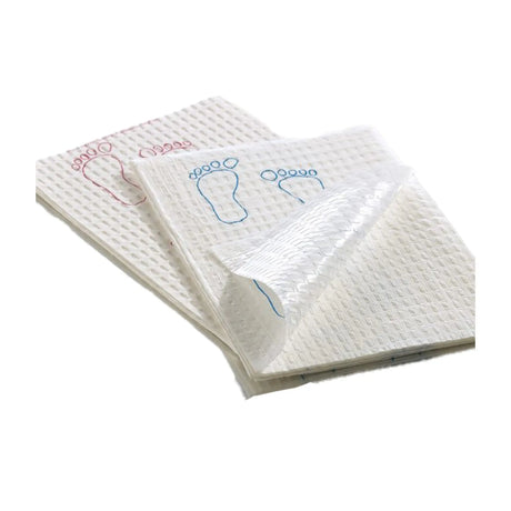 Footprint® Nonsterile White / Blue Procedure Towel, 13-1/2 x 18 Inch Footprint®