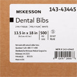 McKesson White Dental Bib, 13-1/2 x 18 Inch McKesson