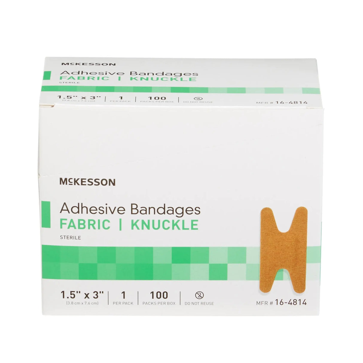 McKesson Knuckle Tan Adhesive Strip, 1-1/2 x 3 Inch - getMovility