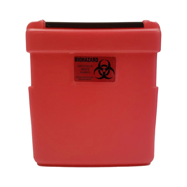 Nesar Systems Replacement Radioactive Sharps Container, 1 Gallon, 8-1/2 x 4 x 9 Inch Nesar Systems