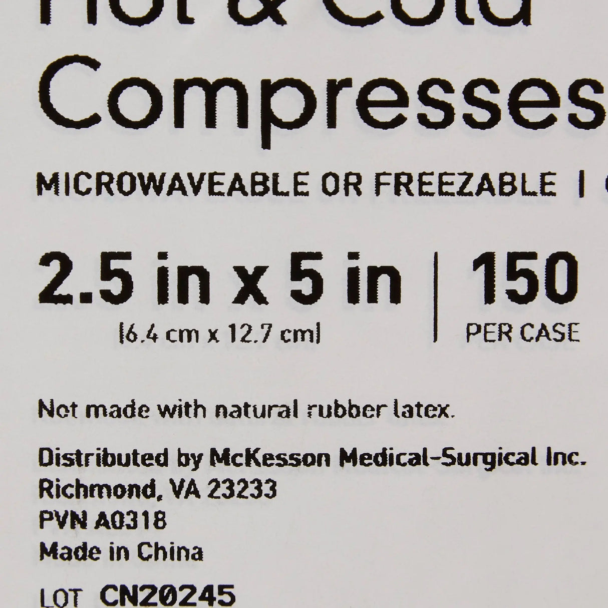 McKesson Cold and Hot Compress Pack, Reusable, 2-1/2 x 5 Inch McKesson