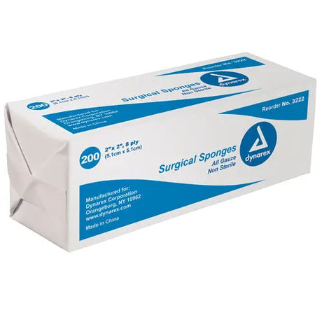 Gauze Sponges Non-Sterile Bulk 4  X 4 -12ply Bag/200 Movility LLC- CM