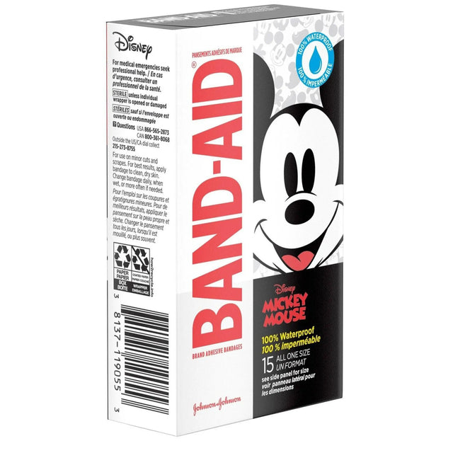 Band-Aid® Kid Design (Mickey Mouse) Adhesive Strip, 3/4 x 2-1/3 Inch Band-Aid®