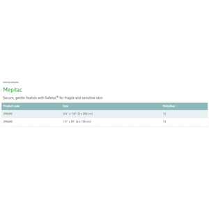 Mepitac® Silicone Medical Tape, 8/10 Inch x 3-1/3 Yard Mepitac®