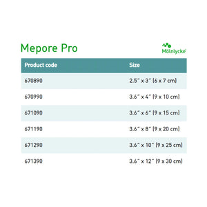 Mepore® Pro Adhesive Dressing, 3-2/3 x 6 Inch Mepore® Pro