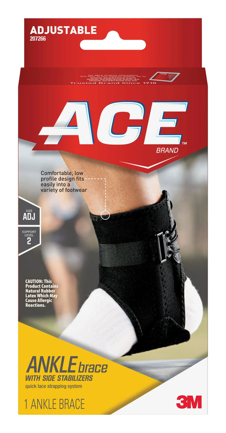 3M ACE Ankle Brace, Adjustable, Lace-Up, Side Stabilizers 3M™ Ace™