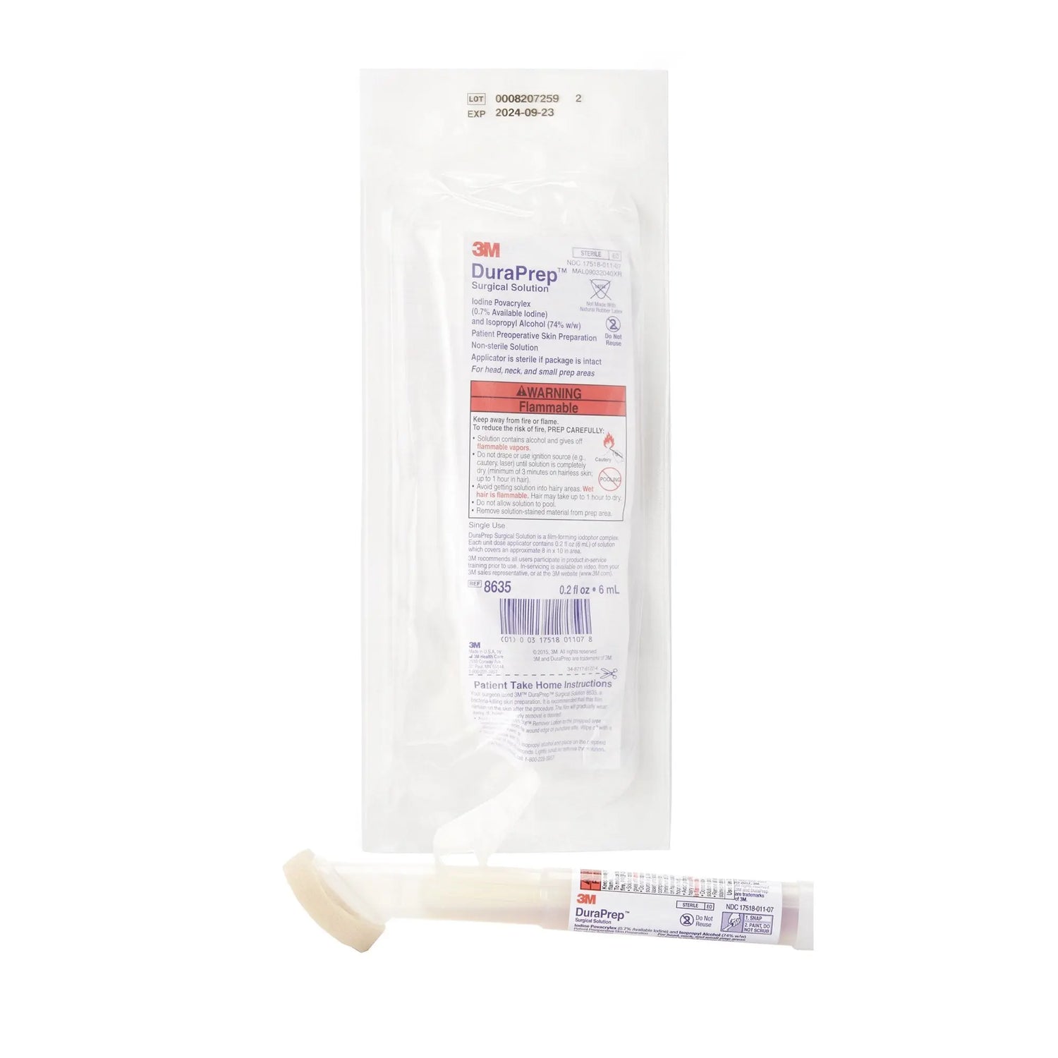 3M DuraPrep Prep Solution, Applicator, 6 mL 3M™ DuraPrep™