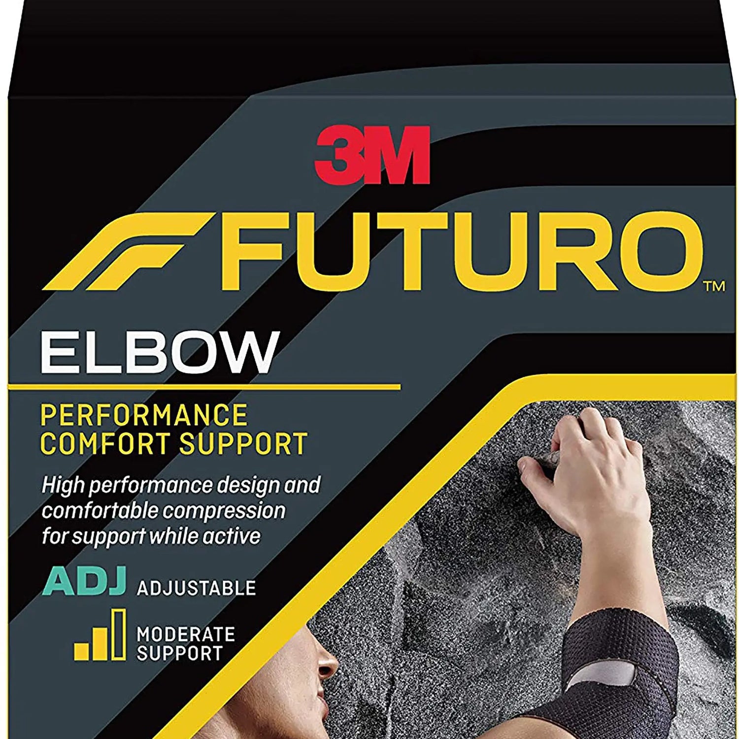 3M Futuro Elbow Support, Left or Right Elbow, Black, One Size 3M™ Futuro™