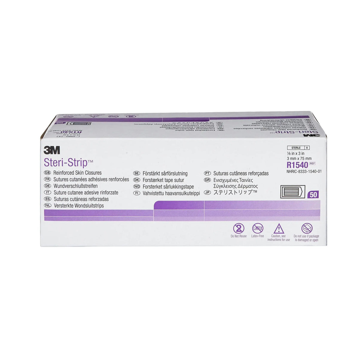 3M Steri-Strip Skin Closure Strips, Non-Woven Material, Reinforced Strip, White Steri-Strip™