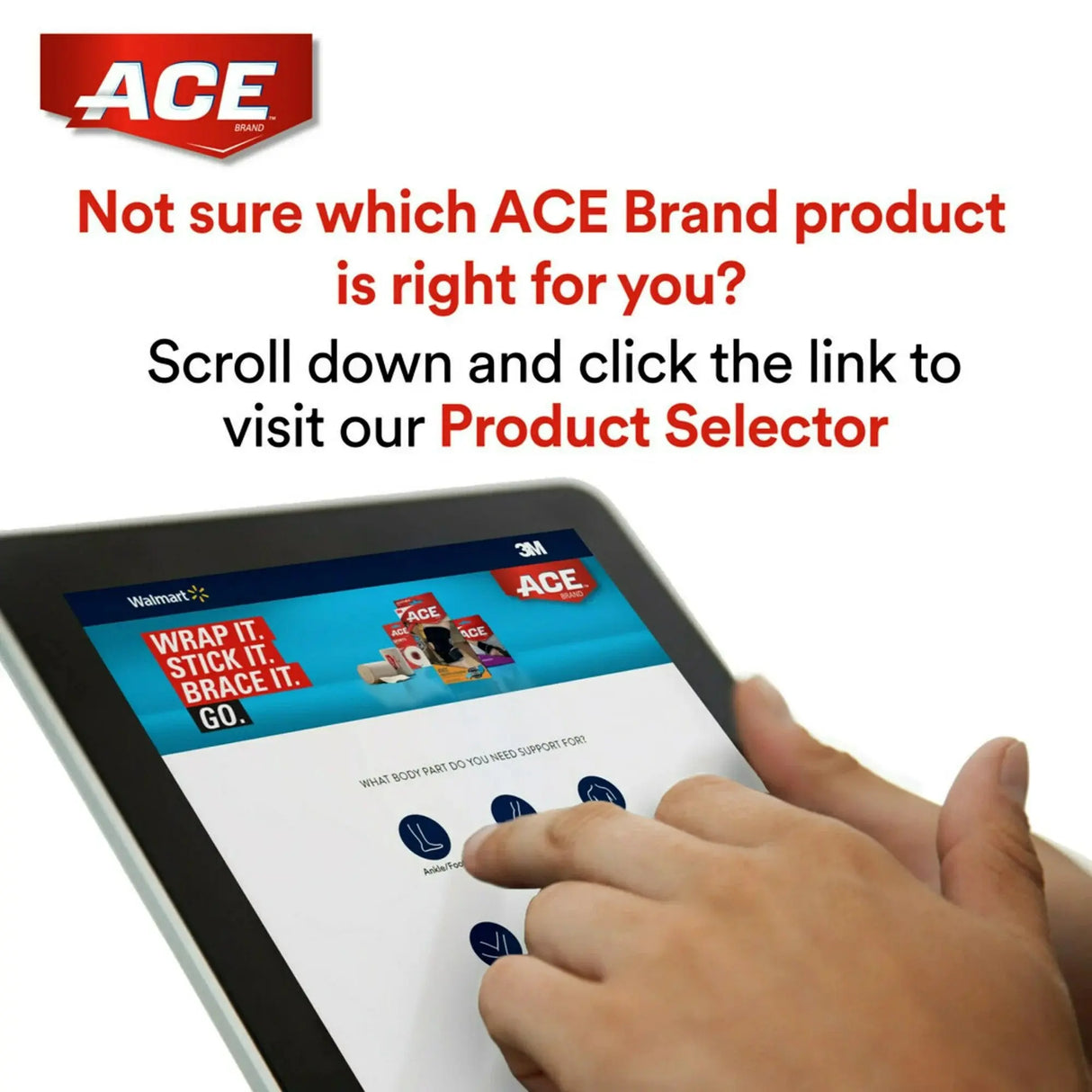 3M™ Ace™ Single Hook and Loop Closure Elastic Bandage, 3 Inch Width 3M™ ACE™