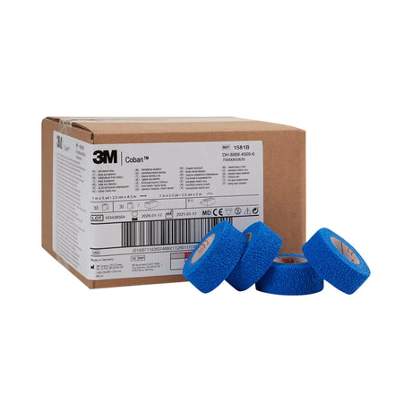 3M™ Coban™ Self-adherent Closure Cohesive Bandage, 1 Inch x 5 Yard, Blue 3M™ Coban™