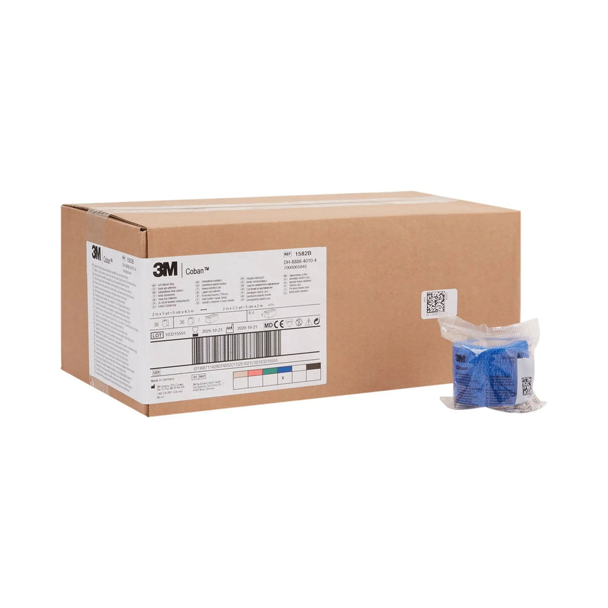 3M™ Coban™ Self-adherent Closure Cohesive Bandage, 2 Inch x 5 Yard, Blue 3M™ Coban™