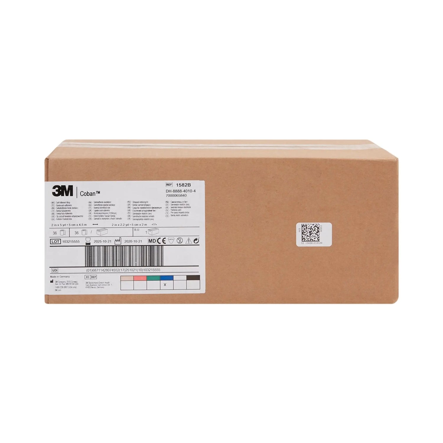 3M™ Coban™ Self-adherent Closure Cohesive Bandage, 2 Inch x 5 Yard, Blue 3M™ Coban™