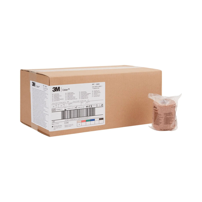 3M™ Coban™ Self-adherent Closure Cohesive Bandage, 3 Inch x 5 Yard, Tan 3M™ Coban™