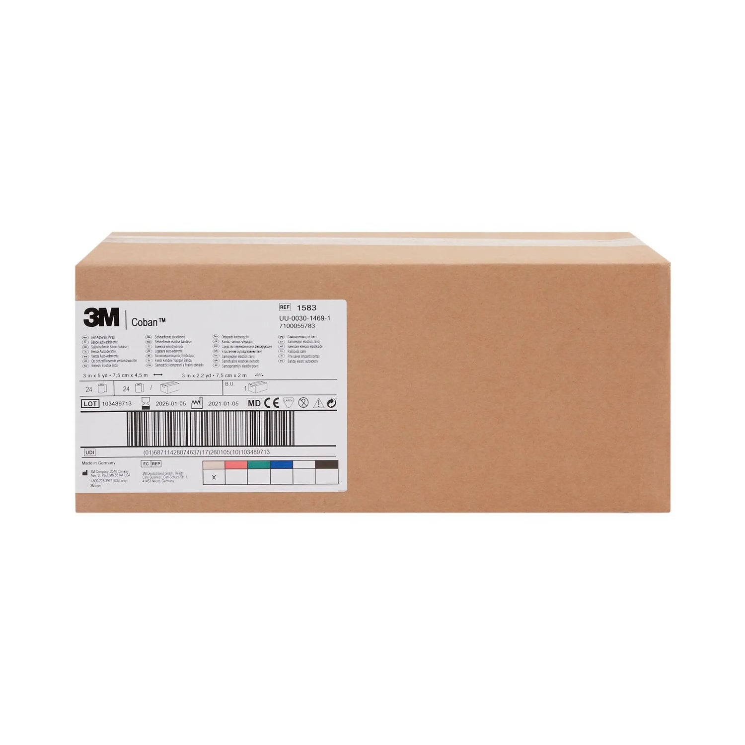 3M™ Coban™ Self-adherent Closure Cohesive Bandage, 3 Inch x 5 Yard, Tan 3M™ Coban™