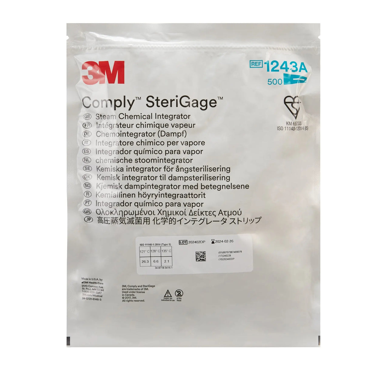 3M™ Comply™ SteriGage Chemical Integrator, Steam - getMovility