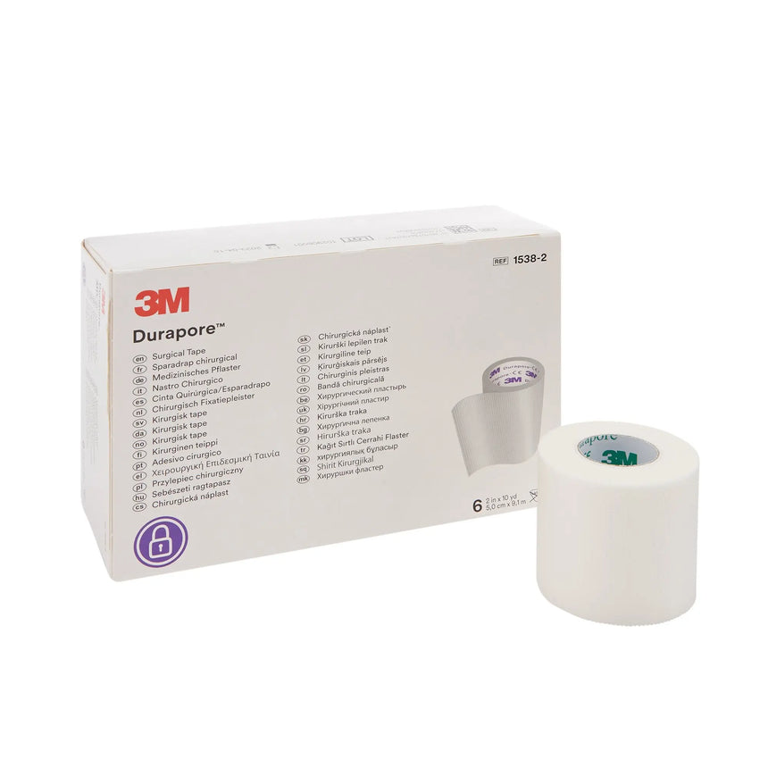 3M™ Durapore™ Silk-Like Cloth Medical Tape, 2 Inch x 10 Yard, White 3M™ Durapore™