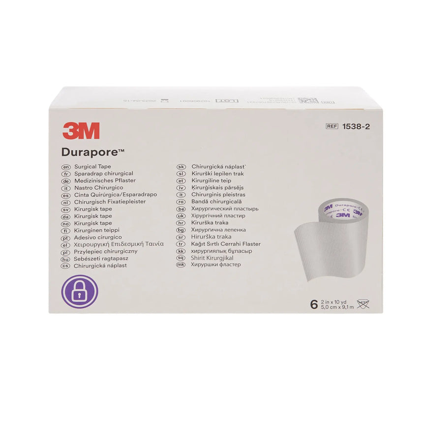 3M™ Durapore™ Silk-Like Cloth Medical Tape, 2 Inch x 10 Yard, White 3M™ Durapore™