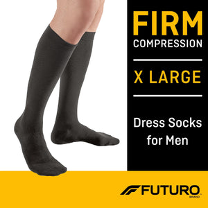 3M™ Futuro™ Lifestyle Compression Firm Dress Socks for Men, Black, X-Large 3M™ Futuro™