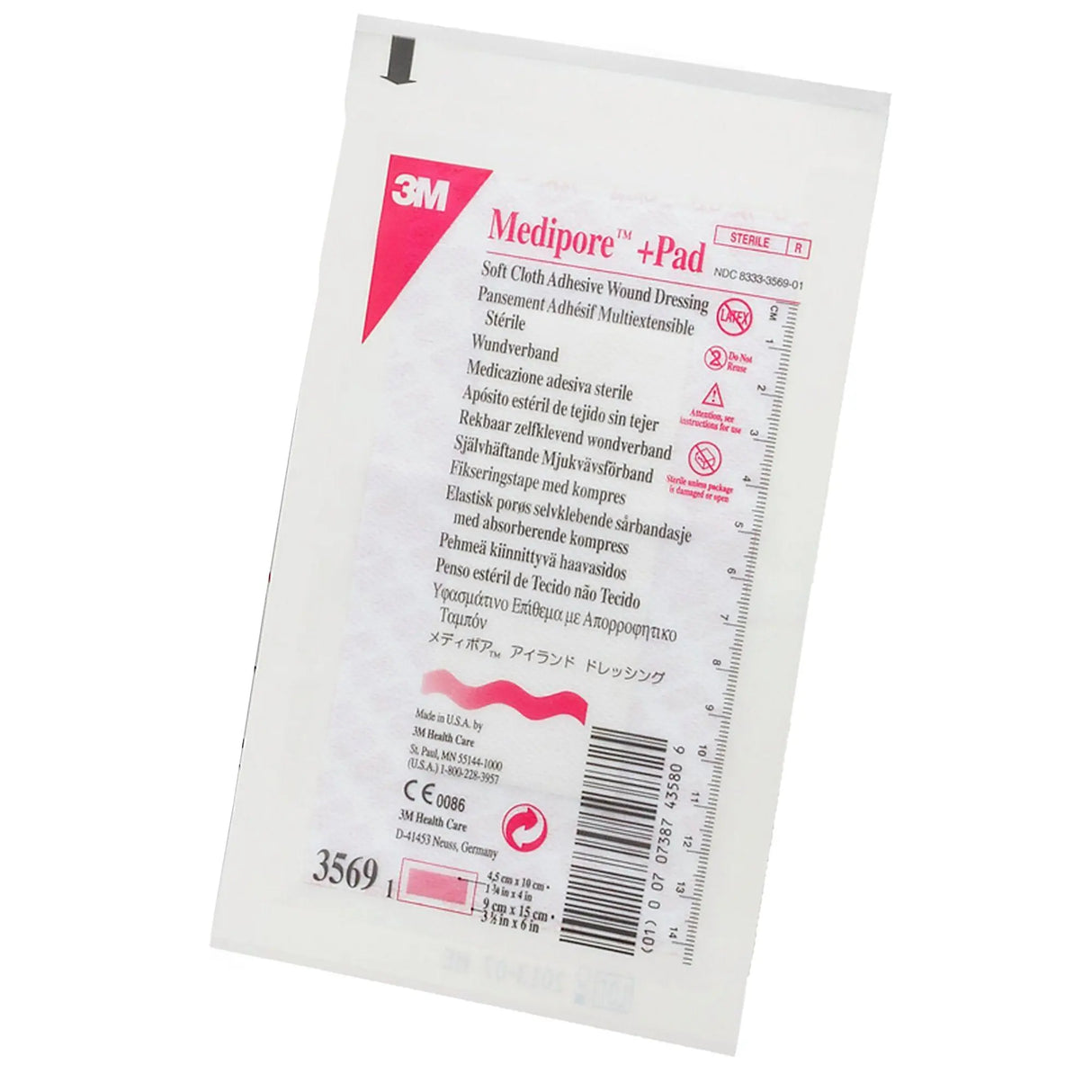 3M™ Medipore™ Adhesive Dressing, Soft Cloth, Sterile, White 3M™ Medipore™