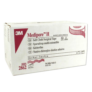 3M™ Medipore™ H Cloth Medical Tape, 2 Inch x 10 Yard, White 3M™ Medipore™ H