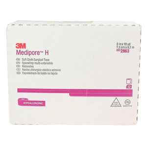 3M™ Medipore™ H Cloth Medical Tape, 3 Inch x 10 Yard, White 3M™ Medipore™ H