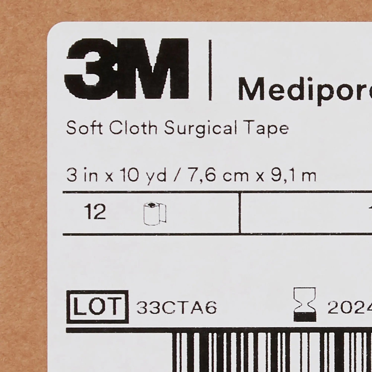 3M™ Medipore™ H Cloth Medical Tape, 3 Inch x 10 Yard, White 3M™ Medipore™ H