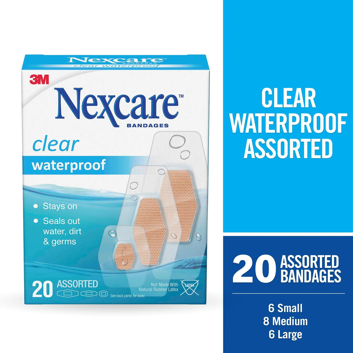 3M™ Nexcare™ Waterproof Adhesive Strip, Assorted Sizes - getMovility