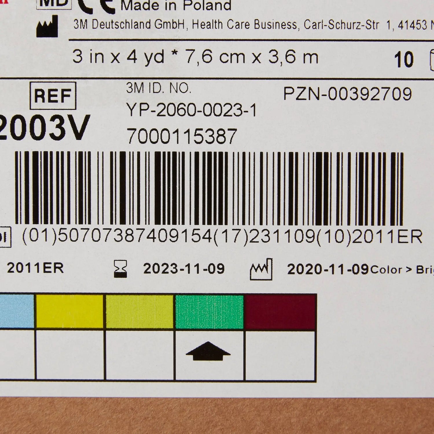 3M™ Scotchcast™ Plus Bright Green Cast Tape, 3 Inch x 4 Yard 3M™ Scotchcast™ Plus