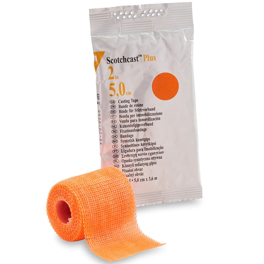 3M™ Scotchcast™ Plus Bright Orange Cast Tape, 2 Inch x 4 Yard 3M™ Scotchcast™ Plus