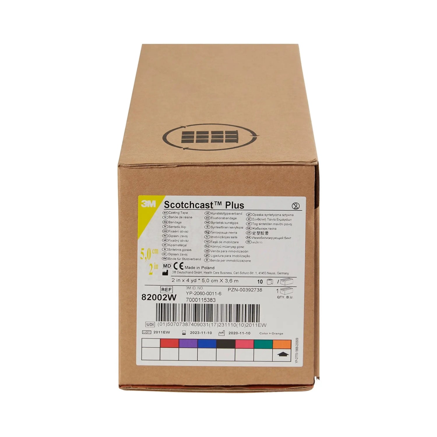 3M™ Scotchcast™ Plus Bright Orange Cast Tape, 2 Inch x 4 Yard 3M™ Scotchcast™ Plus