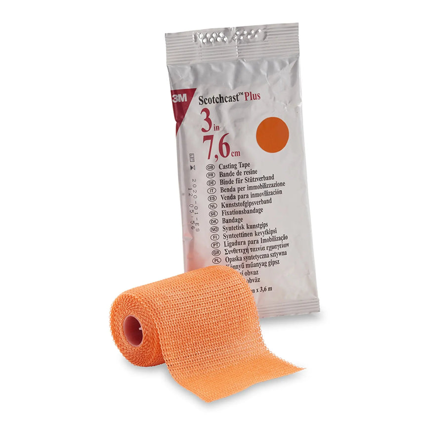 3M™ Scotchcast™ Plus Bright Orange Cast Tape, 3 Inch x 4 Yard 3M™ Scotchcast™ Plus