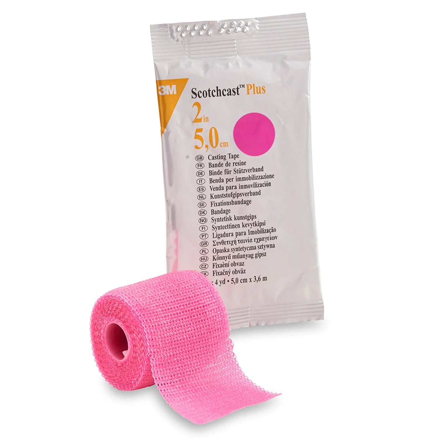 3M™ Scotchcast™ Plus Bright Pink Cast Tape, 2 Inch x 4 Yard 3M™ Scotchcast™ Plus
